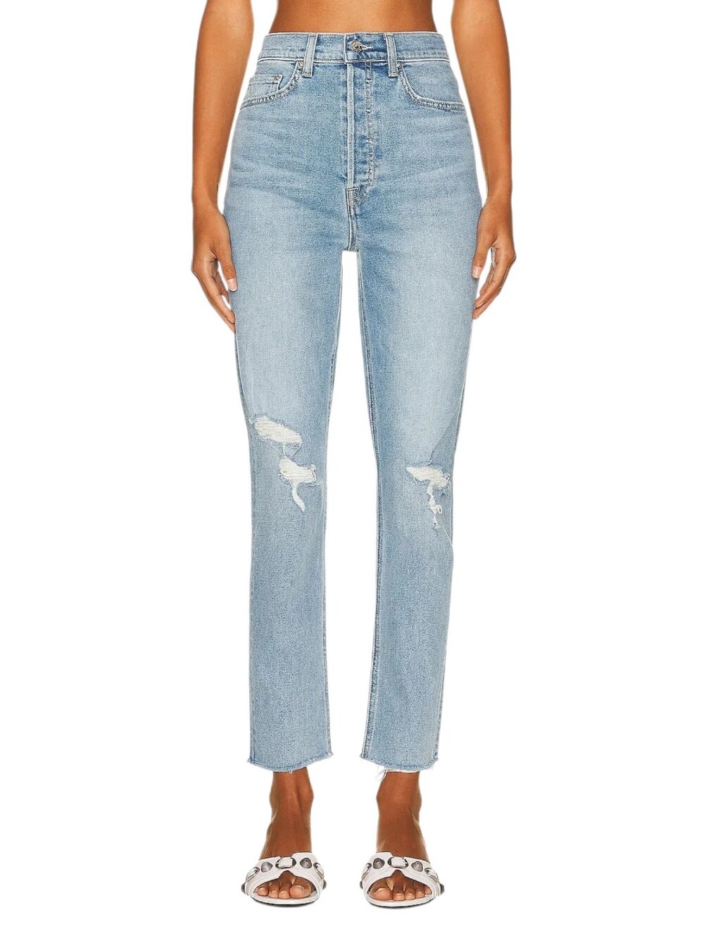 GRLFRND Piper Jeans Women 30 La Jolla Super High Rise Distressed